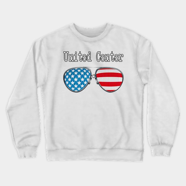 AMERICA PILOT GLASSES UNITED CENTER Crewneck Sweatshirt by SAMELVES